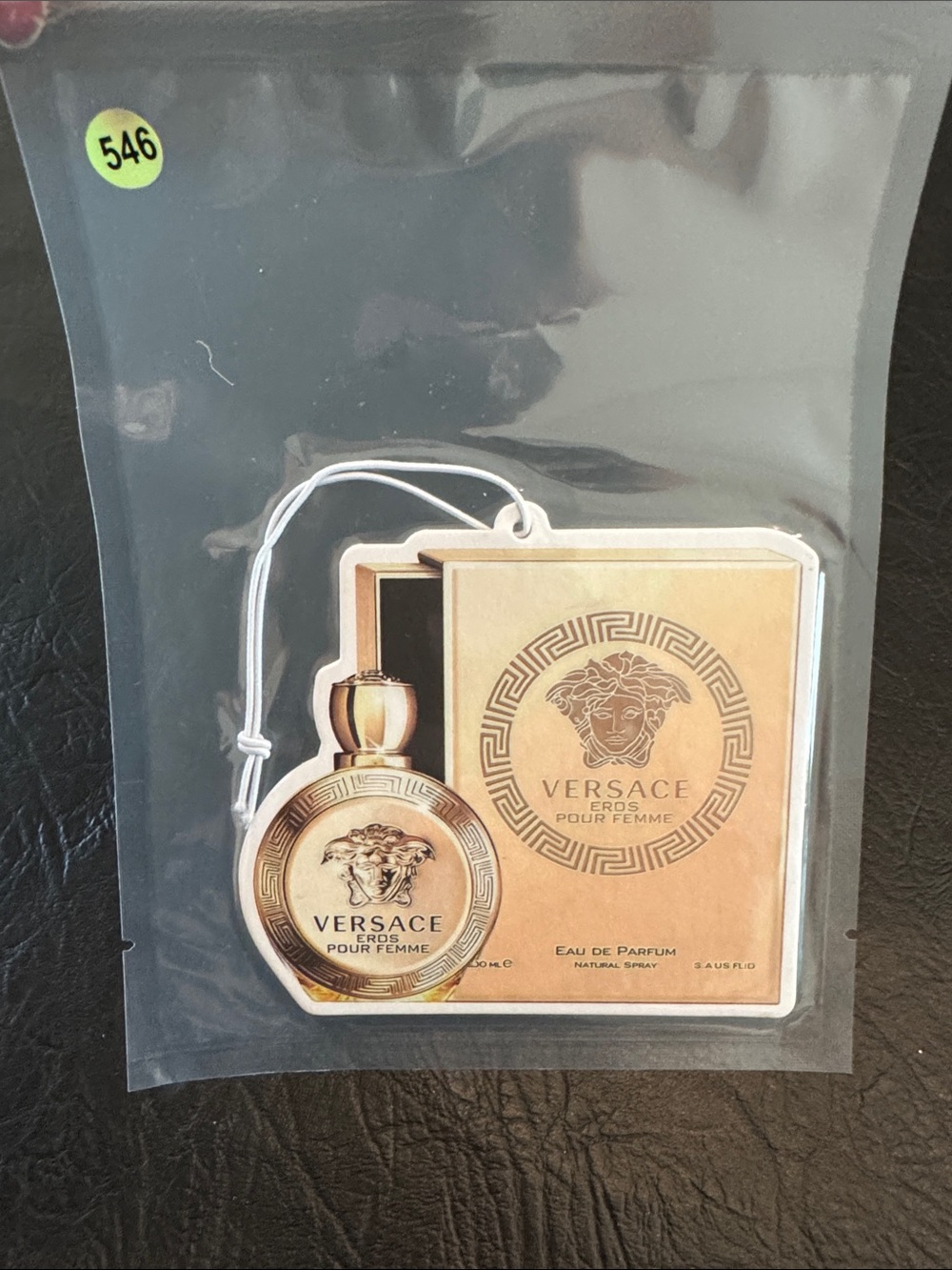 Designer-Inspired Black and Gold Bottle Air Freshener NEW